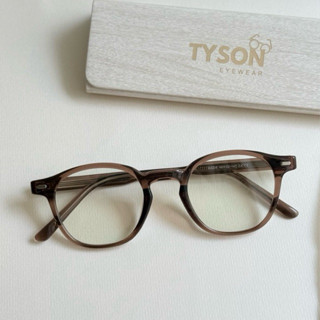 2236 Gọng kính cận nhựa cao cấp tròn bầu TYSON tặng hộp khăn