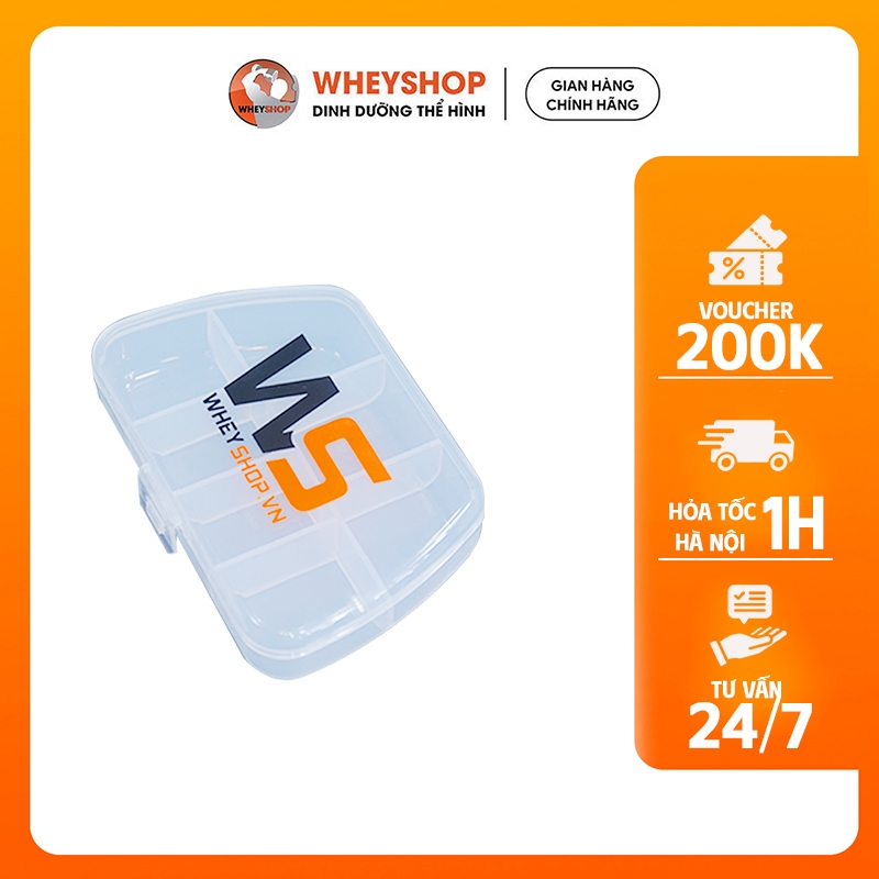 Hộp nhựa chia ngăn đựng Vitamin tiện lợi Wheyshop | WHEYSHOP VN