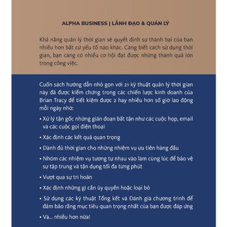 Sách Thuật Quản Lý Thời Gian - Brian Tracy (Tái Bản Mới Nhất) (Alpha Books)