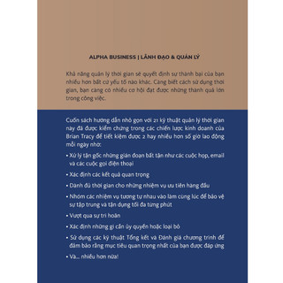 Sách Thuật Quản Lý Thời Gian - Brian Tracy (Alpha Books)