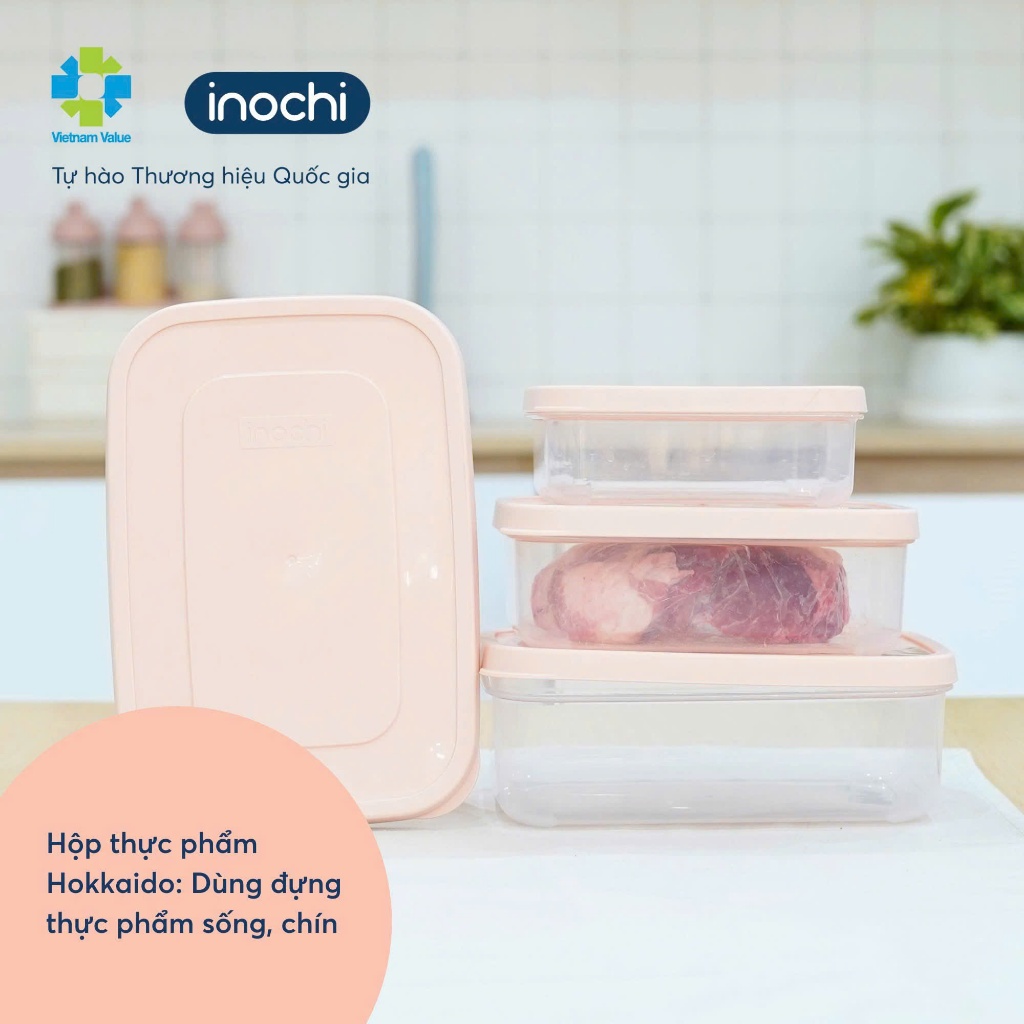Hộp thực phẩm chữ nhật Hokkaido INOCHI 750ML