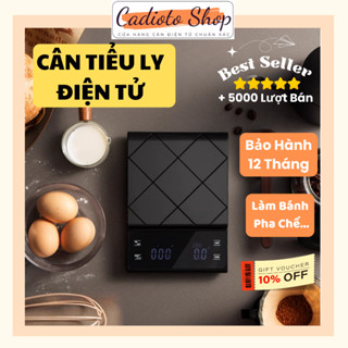 Cân Tiểu Ly Điện Tử 3kg/0.1g Cadioto - Cân Thực Phẩm, Nhà Bếp, Pha Trà, Đong Yến