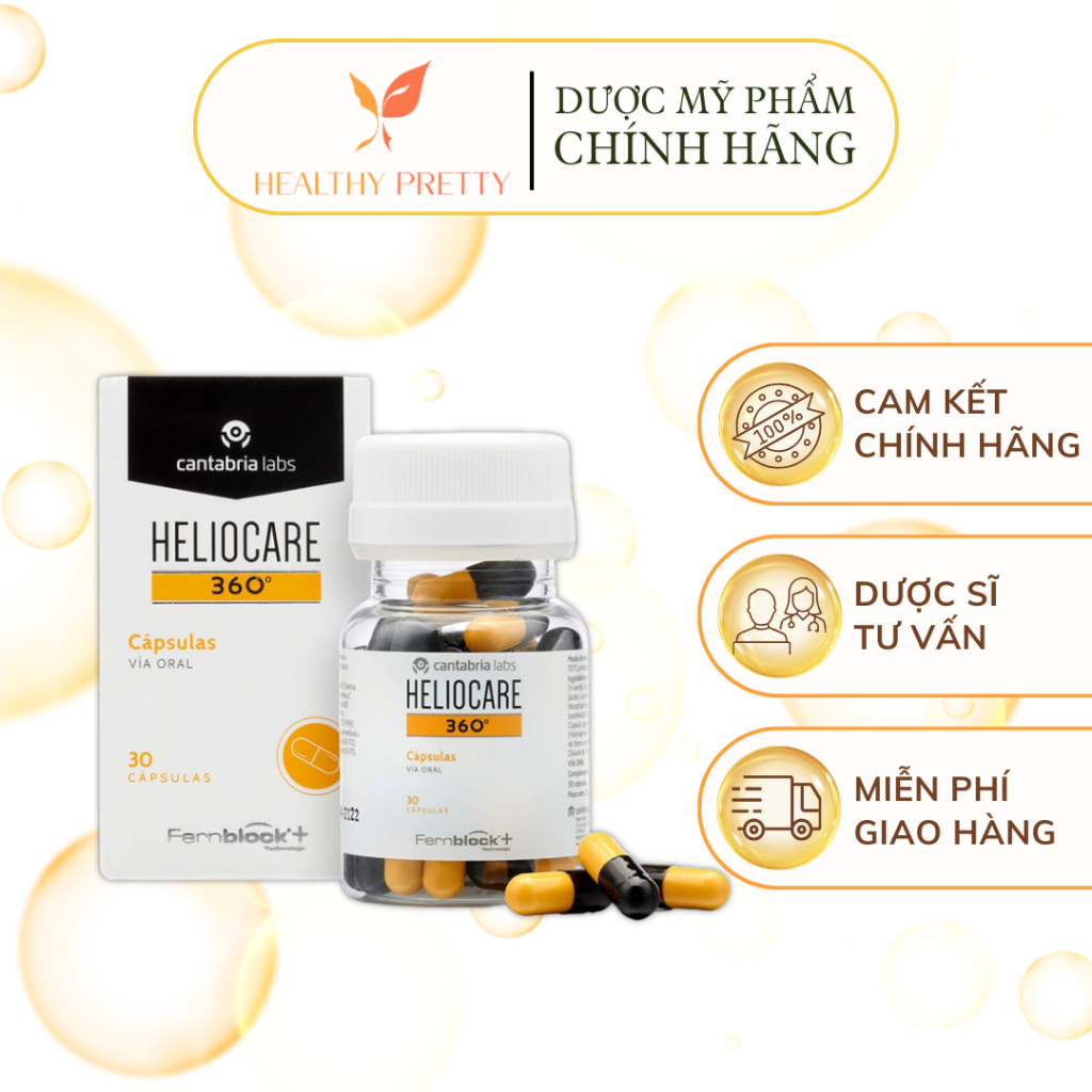 [HELIOCARE] Viên Uống Chống Nắng Hỗ Trợ Chống Ánh Sáng Xanh - Heliocare 360 Oral