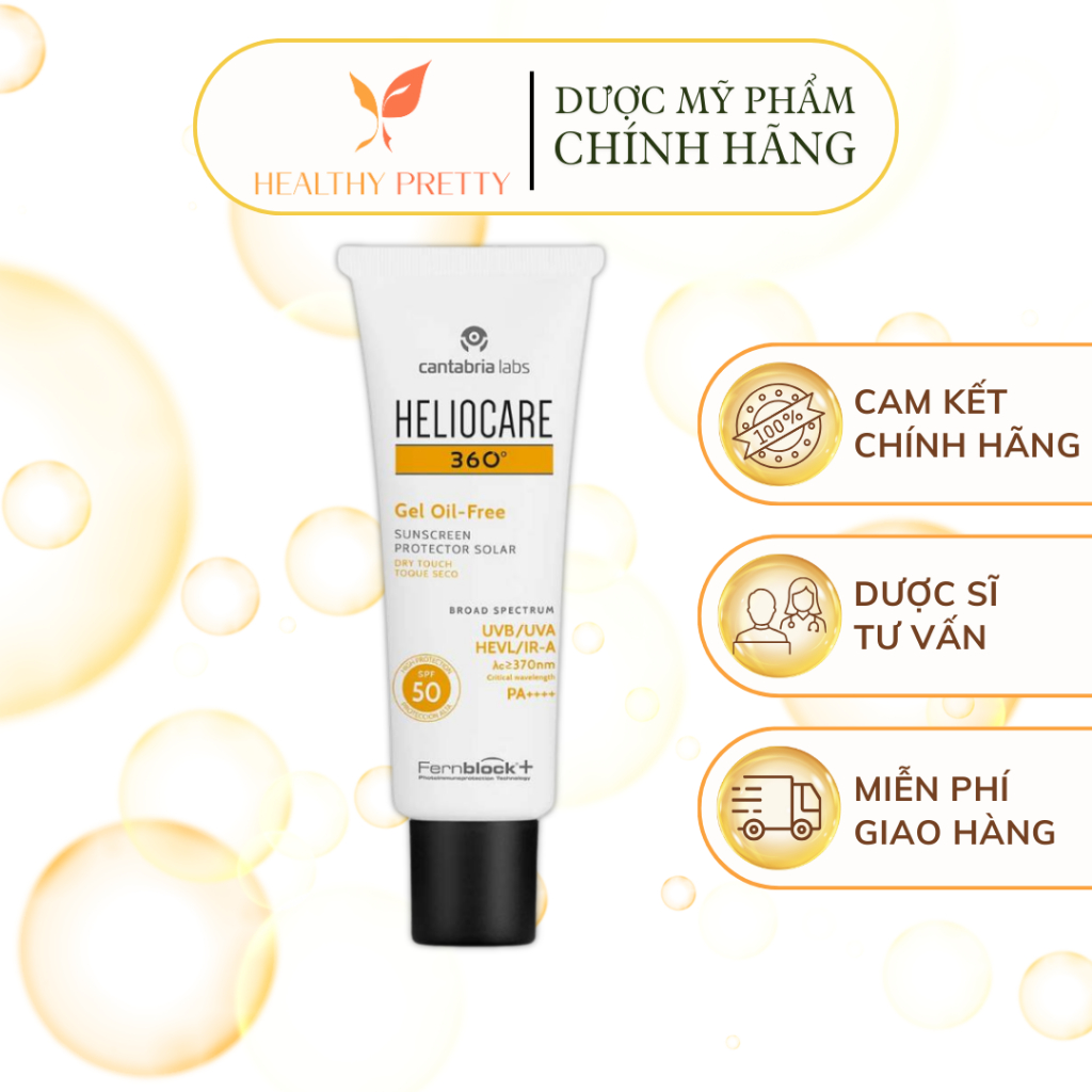 [HELIOCARE] Gel Chống Nắng Cho Mọi Loại Da - Heliocare 360° Gel Oil Free SPF50 50ml