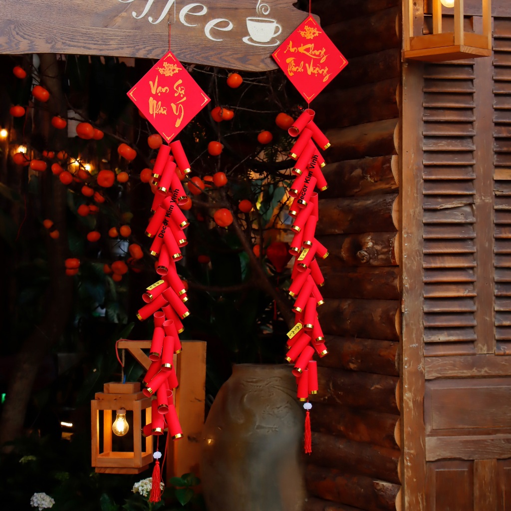 Chùm Pháo Giấy Mô Hình PG14 Trang Trí Decor Tết