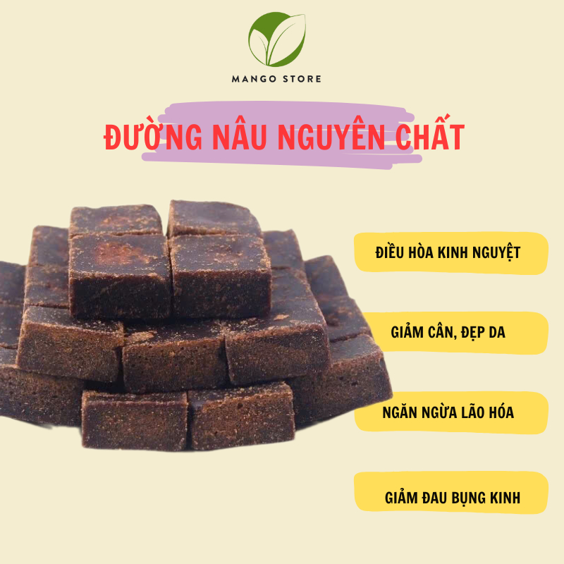 500g Viên Đường Nâu Nguyên Chất, Nguyên Vị Giúp Giảm Cân, Giải Cảm, Đẹp Da, Giữ Ấm Cơ Thể