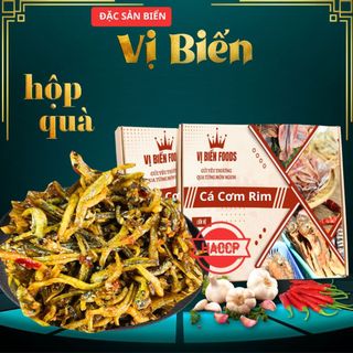   Hộp Quà Tặng  Cá Cơm Rim Tỏi Ớt Vị Biển 250gr Hút Chân Không Hải Sản Sấy Khô Chế Biến Sẵn 