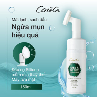  Bọt Rửa Mặt Ngừa Mụn Unisex CENOTA AHA & DETOX 150ml Sữa Rửa Mặt Kiềm Dầu 