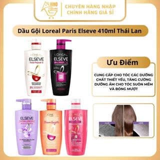 Dầu Gội Loreal Paris Elseve 410ml Thái Lan Hỗ Trợ Nuôi Dưỡng Tóc Suôn Mượt, Mềm Mại - Hinohouse