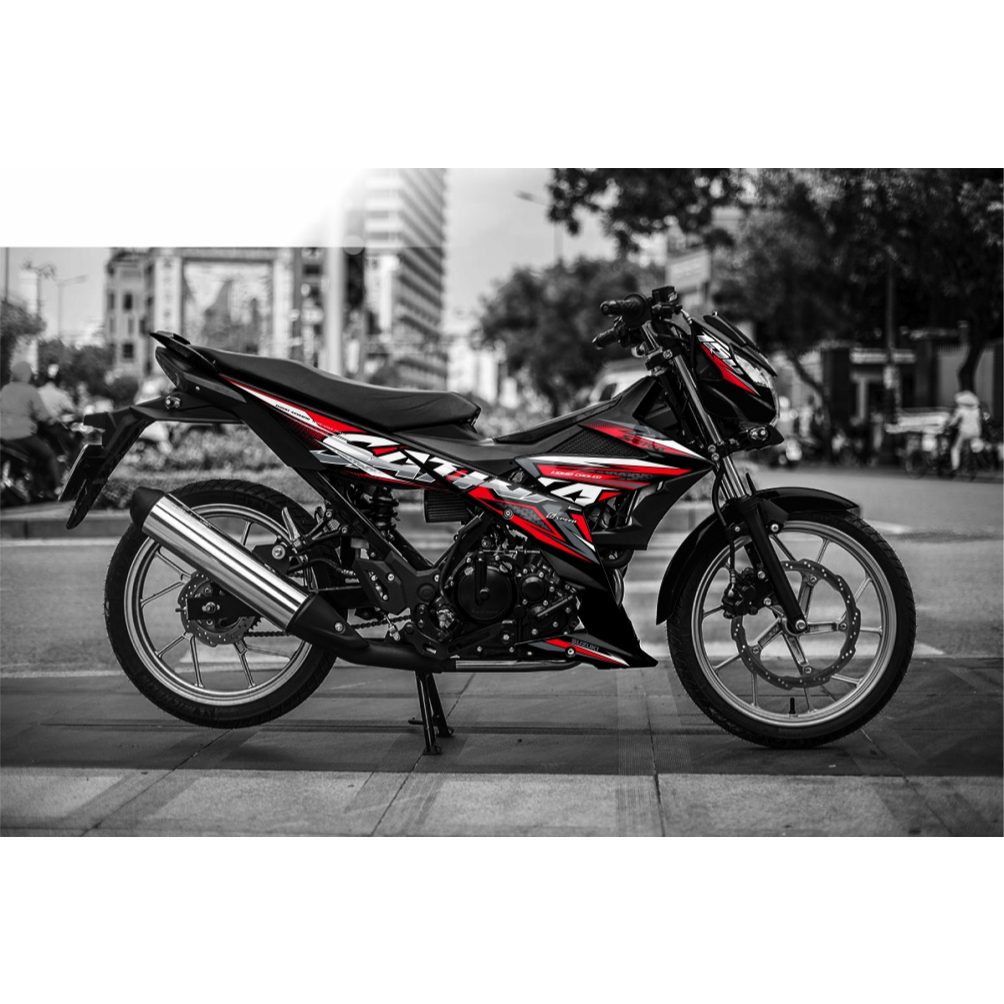 Tem rời Satria đỏ đen HOT 2025