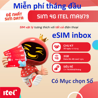 SIM ITEL 4G VINAPHONE [Miễn phí tháng đầu] 90G/th tốc độ 4G, Sim 4G VINAPHONE