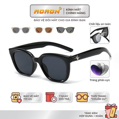 Kính Mát Phân Cực AORON Cản Chói Chống UV, Gọng TR Bền Bỉ Họa Tiết Y2K Phù Hợp Nhiều Dáng Mặt AK234