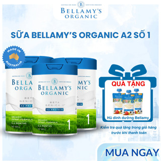 Sữa Bellamy Organic A2 số 1, thùng 3 lon sữa bột nhập khẩu từ Úc cho bé từ 0-6 tháng tuổi 800g