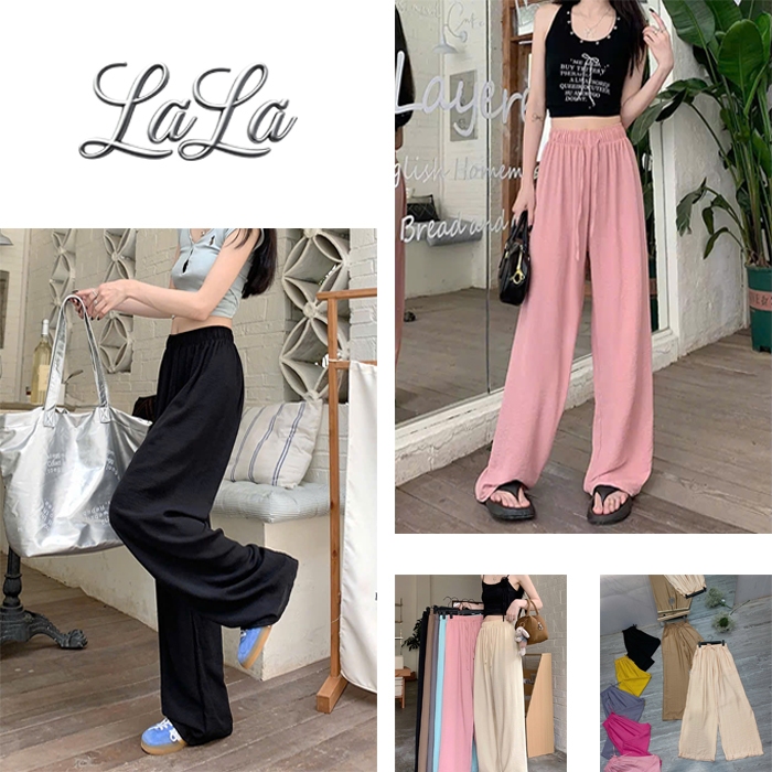 Quần Ống Rộng Đũi Tơ Xốp Bản To Lưng Cao LALA QD001 | BigBuy360 - bigbuy360.vn