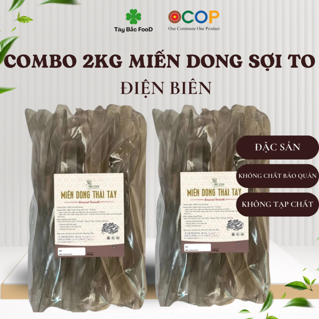 Miến dong sùng bầu, miến dong sợ to thái tay đặc sản điện biên taybacfoods1