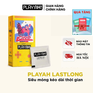  Bao Cao Su PlayAh Last Long Siêu Mỏng Kéo Dài Thời Gian Quan Hệ Hộp10 chiếc size 52mm 