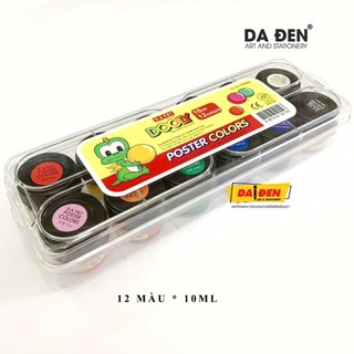 [DA ĐEN] Màu Vẽ Poster DOOLY D.A P&T Hàn Quốc 12 Màu Hộp Nhựa