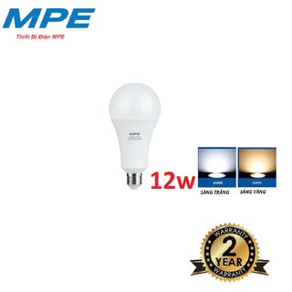 (Chính hãng MPE) Bóng Đèn LED Bulb E27 -Ánh sáng trắng/vàng - 12W cao cấp ( tiêu chuẩn châu âu)*