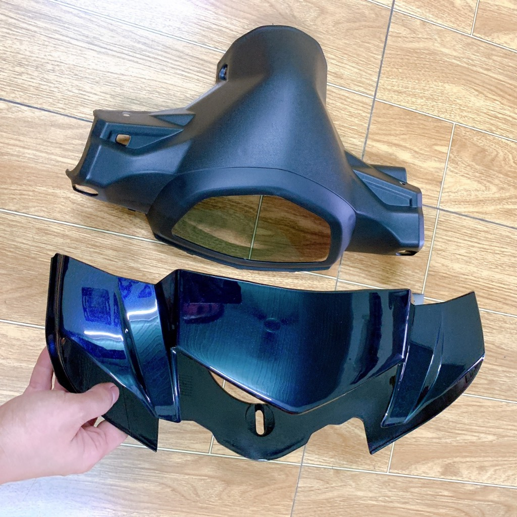 ỐP ĐẦU  kèm gáy Sirius helo - sirius đầu nhỏ [ Phanh Cơ ] C110  đời 2005 đến 2018 màu Đen