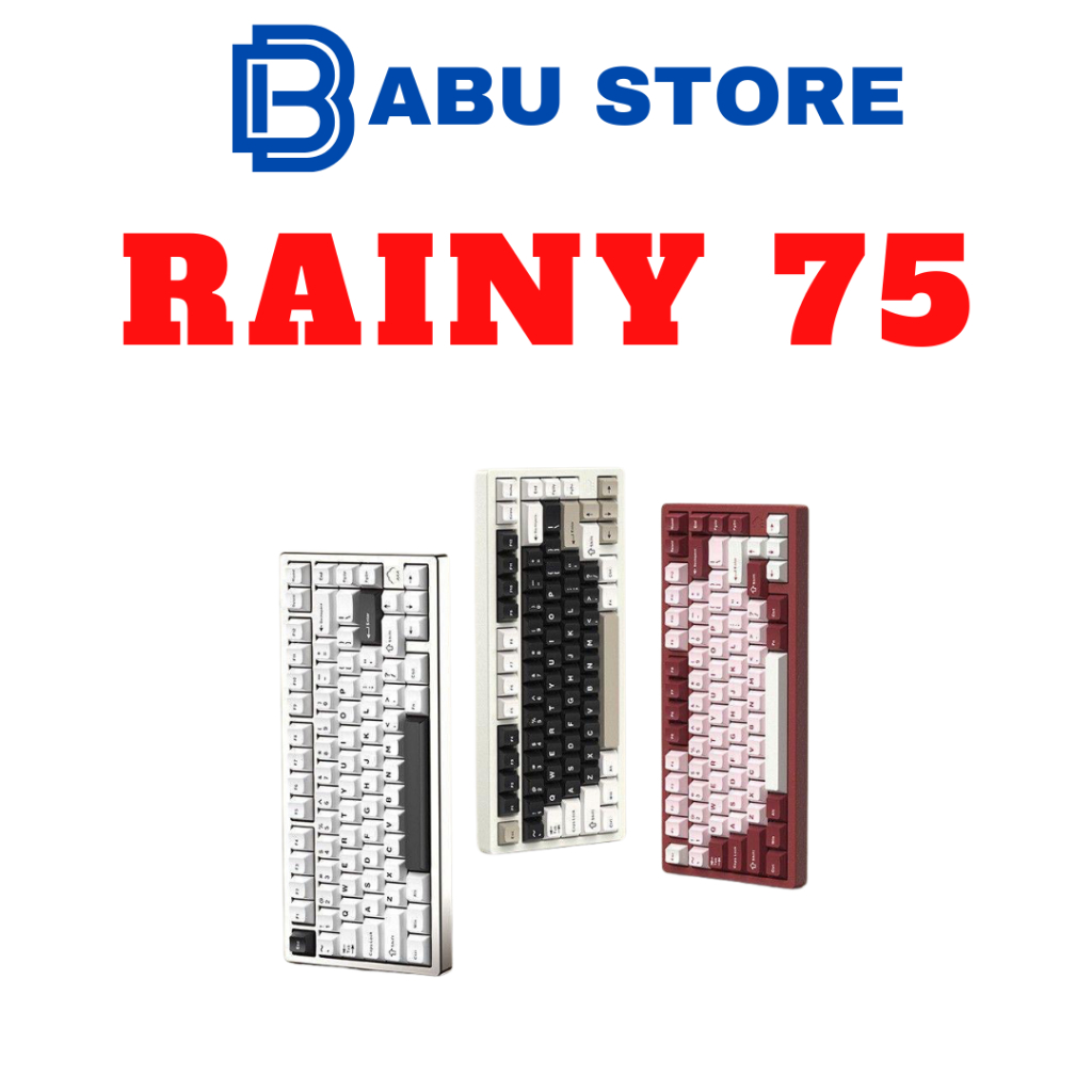 [Hàng Sẵn] Bàn phím cơ không dây Rainy75 | rainy 75 nhôm CNC, mạch xuôi, 3 modes, leg rgb , hostswap, keycap pbt | BigBuy360 - bigbuy360.vn