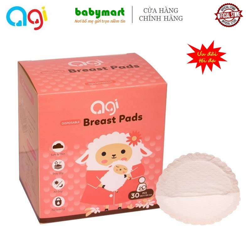 Miếng lót thấm sữa Agi, hộp 30 miếng