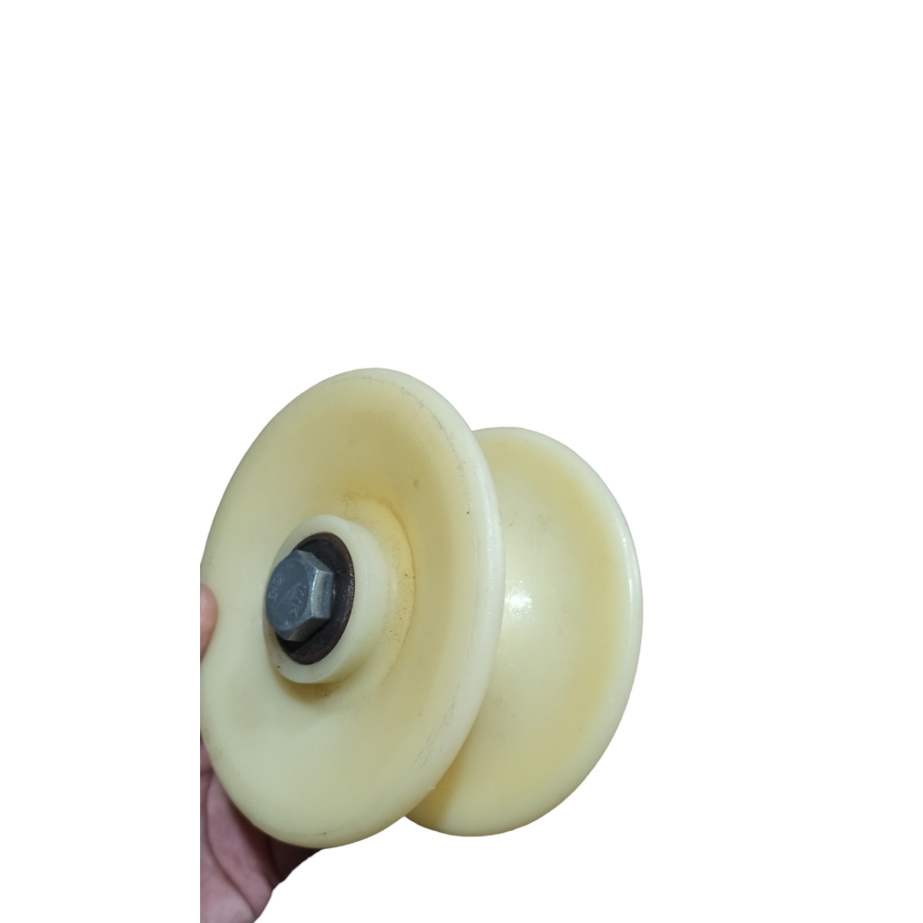 Bánh xe ròng rọc nhựa 120x60, bánh xe rời lắp ròng rọc, bánh xe buli nhựa, dùng cho thợ xây lắp