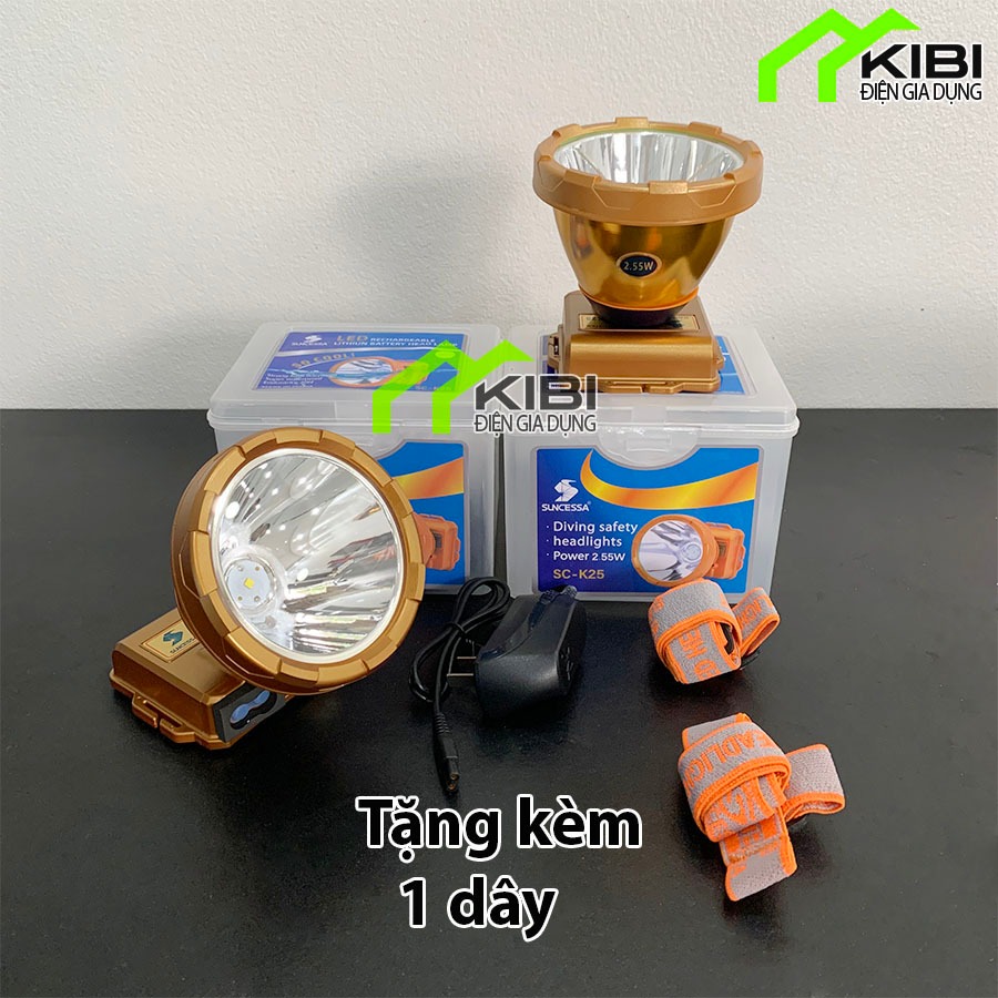 Đèn pin phượt, đèn pin treo đầu K25 chất lượng cao tầm chiếu xa