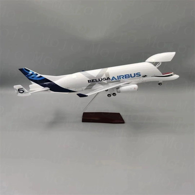 Mô hình máy bay Airbus Beluga cá voi trắng KAVY tỷ lệ 1:200 dài 47 cm kèm chân đế bánh xe
