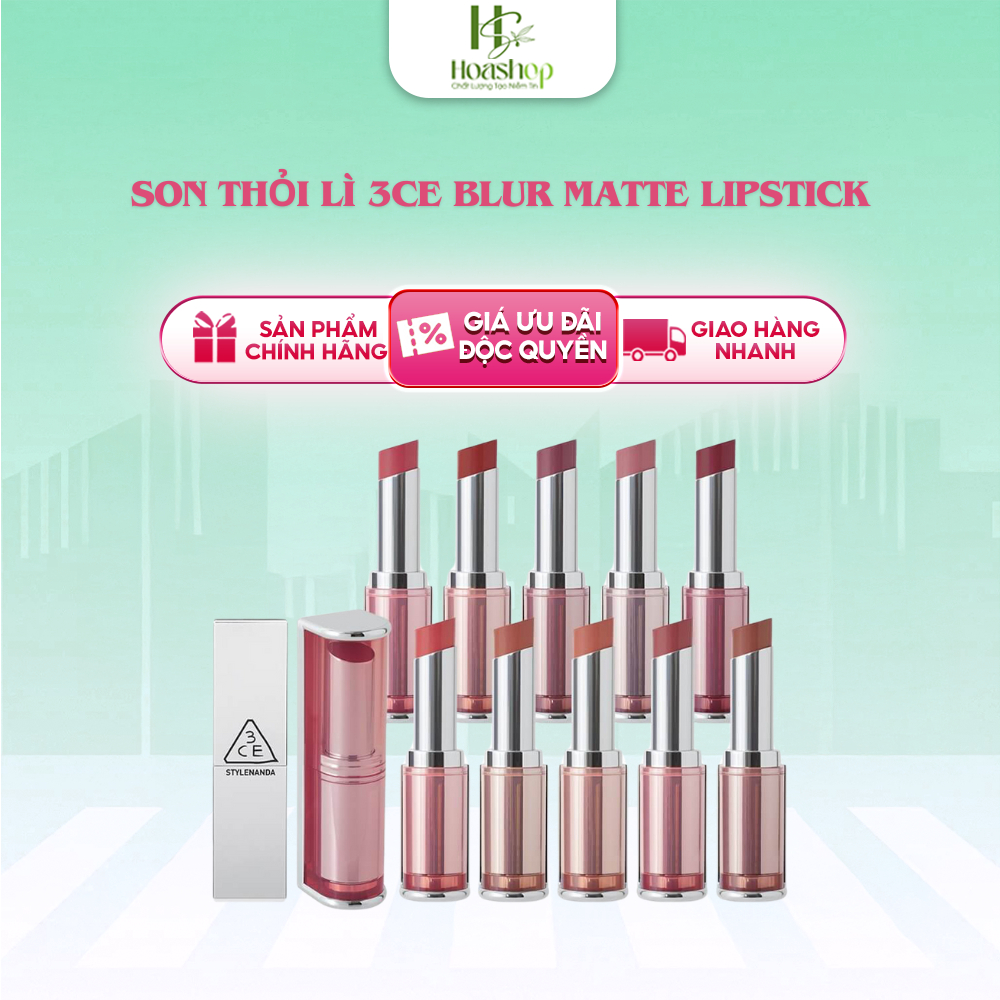 Son Thỏi Lì 3.C-E Blur Matte Lipstick