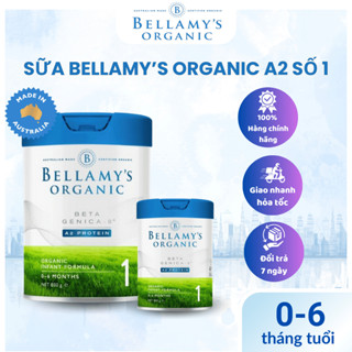 Sữa Bellamy Organic A2 Số 1 800g, sữa bột hỗ trợ phát triển trí não cho bé từ 0-6 tháng tuổi.