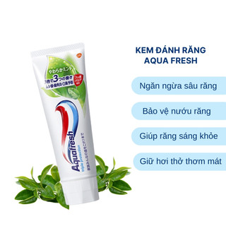 Kem Đánh Răng Aquafresh Nhật 140g Làm Sạch Giúp Răng Trắng Sáng Hơi Thở Thơm Mát