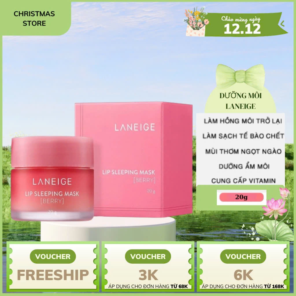 Mặt nạ ngủ cho môi Laneige 20g Lip Sleeping Mask, Mặt nạ ngủ môi Laneige Berry [ CHÍNH HÃNG 100% ]