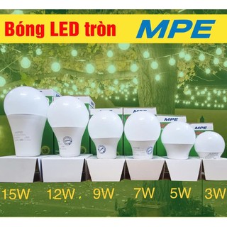 (Chính hãng MPE) Bóng Đèn LED Bulb E27 -Ánh sáng trắng/vàng - 5w, cao cấp ( tiêu chuẩn châu âu)