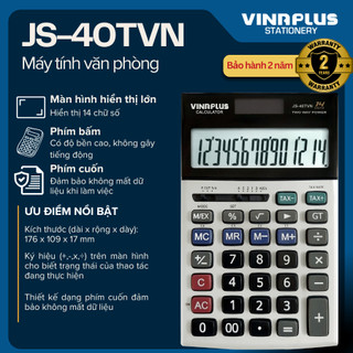 Máy tính tiền JS-40TVN Để Bàn Tiện Lợi, Bảo Hành 2 Năm tặng móc khóa