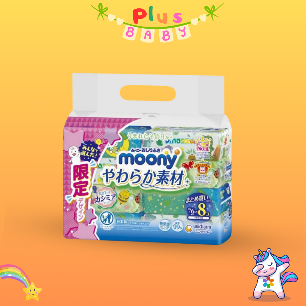 Giấy ướt Moony Nhật bịch 80 tờ