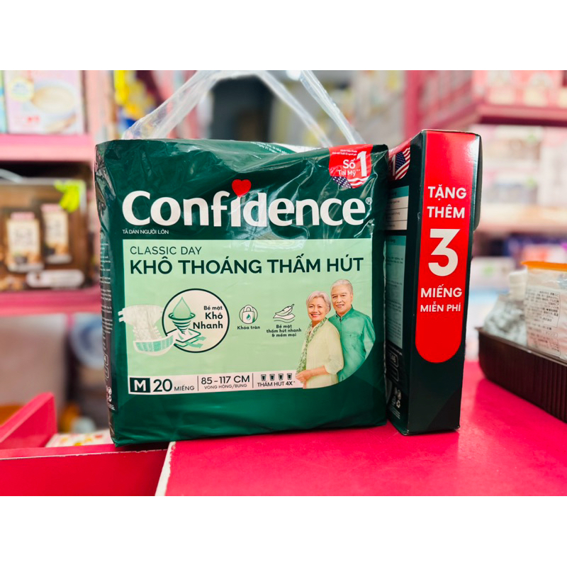 TÃ DÁN NGƯỜI LỚN CONFIDENCE M20/L20 (tặng 3 miếng)
