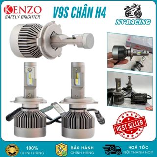 Kenzo V9S, Đèn Pha Led Kenzo V9S 60W Cho Xe Máy Chân H4 Ánh Sáng Mạnh, Tản Nhiệt Tốt - BH 12 Tháng