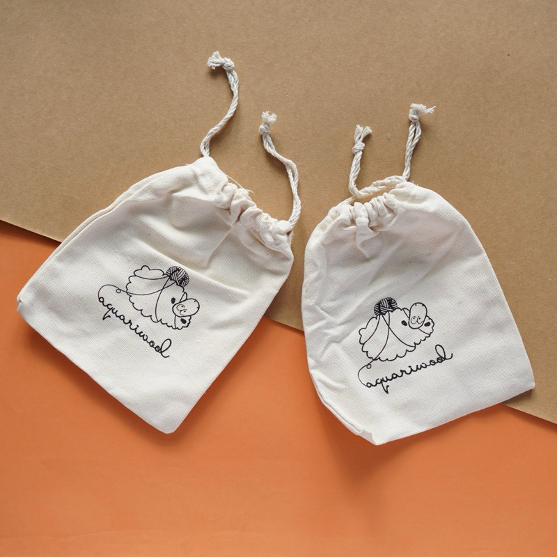 Túi dây rút đựng len/baby three/thú bông nhỏ [Len Lẻn Lèn Len]