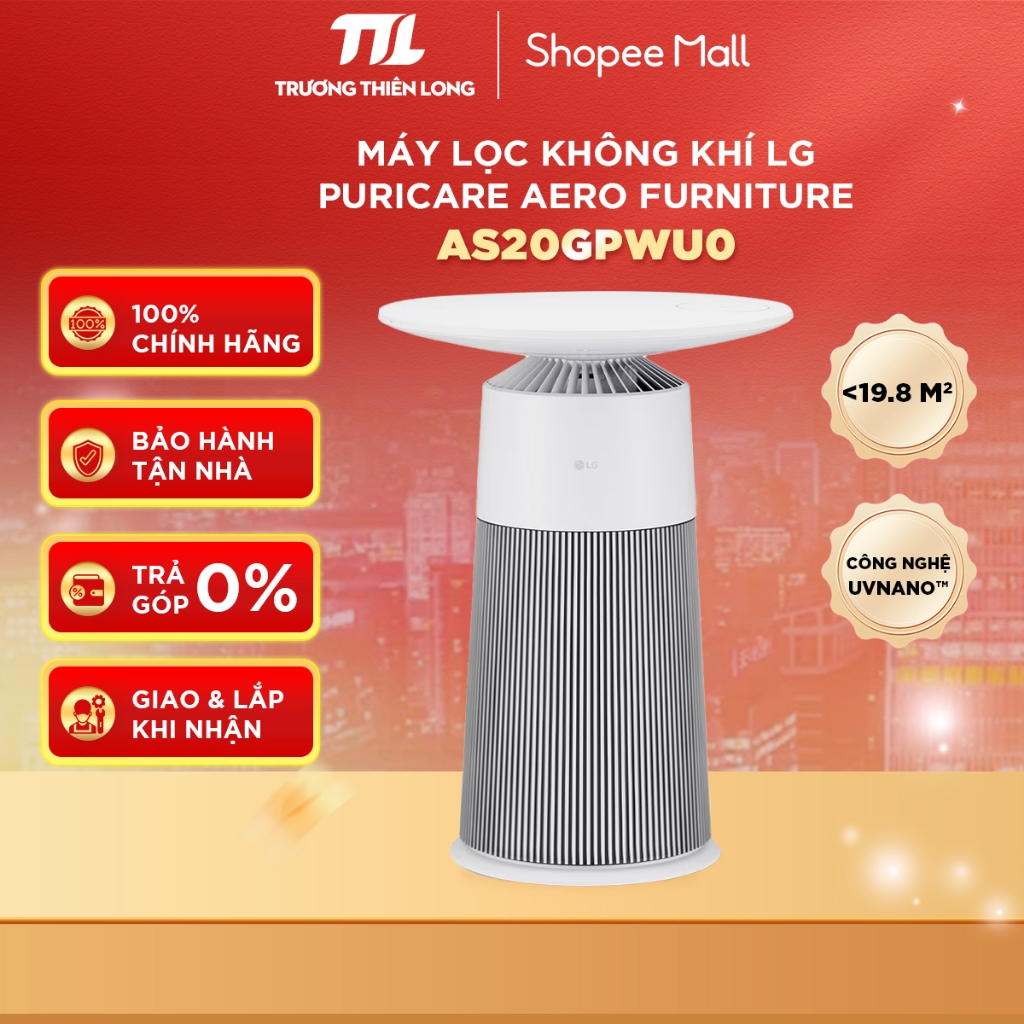 AS20GPWU0.ABAE - Máy Lọc Không Khí LG PuriCare Aero Furniture AS20GPWU0  - Công Nghệ UVnano™ [TOÀN Q