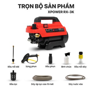 Máy xịt rửa xe XPOWER RX-3K 4500W có chỉnh áp, Vệ Sinh máy lạnh, rửa xe, rửa sân