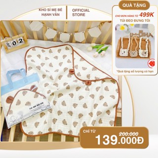 Khăn quấn ủ chần bông mỏng vài xô hàn, ấm áp, đa năng làm chăn, ủ, choàng cho bé mùa thu, đông, xuân