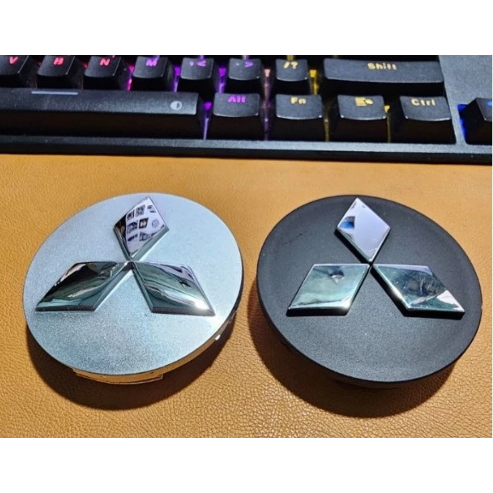Logo chụp mâm, ốp lazang bánh xe Mitsubishi Xpander - Đường kính ngoài 60mm