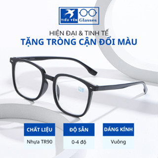  Mã 15936-  Tròng đổi màu  Kính đổi màu khi ra nắng nam nữ 0 độ ngăn UV form vừa 