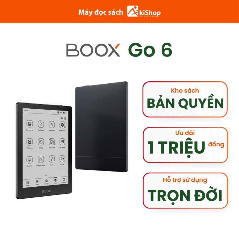 Máy đọc sách Boox Go 6 Chính hãng Akishop