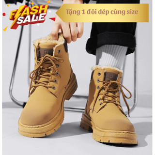 Giày nam cổ cao Boost cao bồi G75 và tất khử mùi - phong cách Retro Hàn Quốc - Da cao cấp