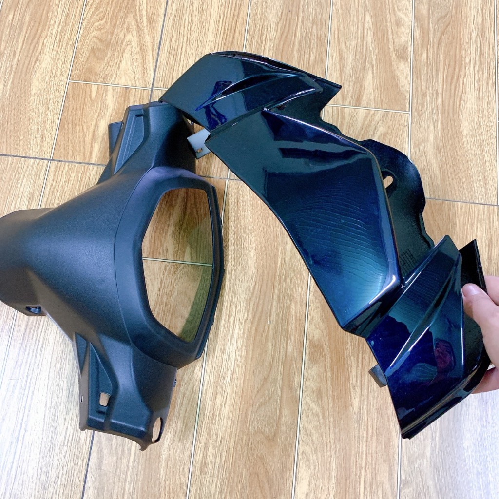 Bộ ốp đầu + gáy đen xe SIRIUS đời 2005 đến 2018- PHÁNH CƠ- sirius đầu đèn nhỏ- nhựa ABS loại 1