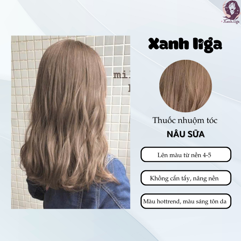 Thuốc nhuộm tóc màu nâu sữa