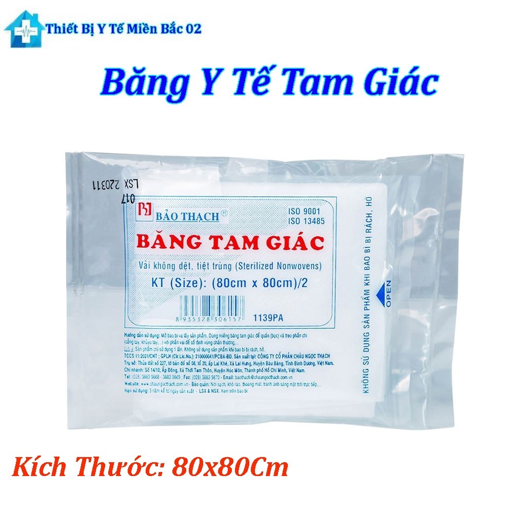 Băng Y Tế Tam Giác Kích Thước 80x80Cm