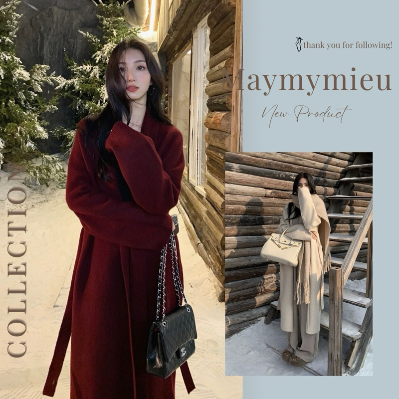 (maymymieu -order) Áo len cardigan lông cừu nhà MULVAN CHÍNH HÃNG