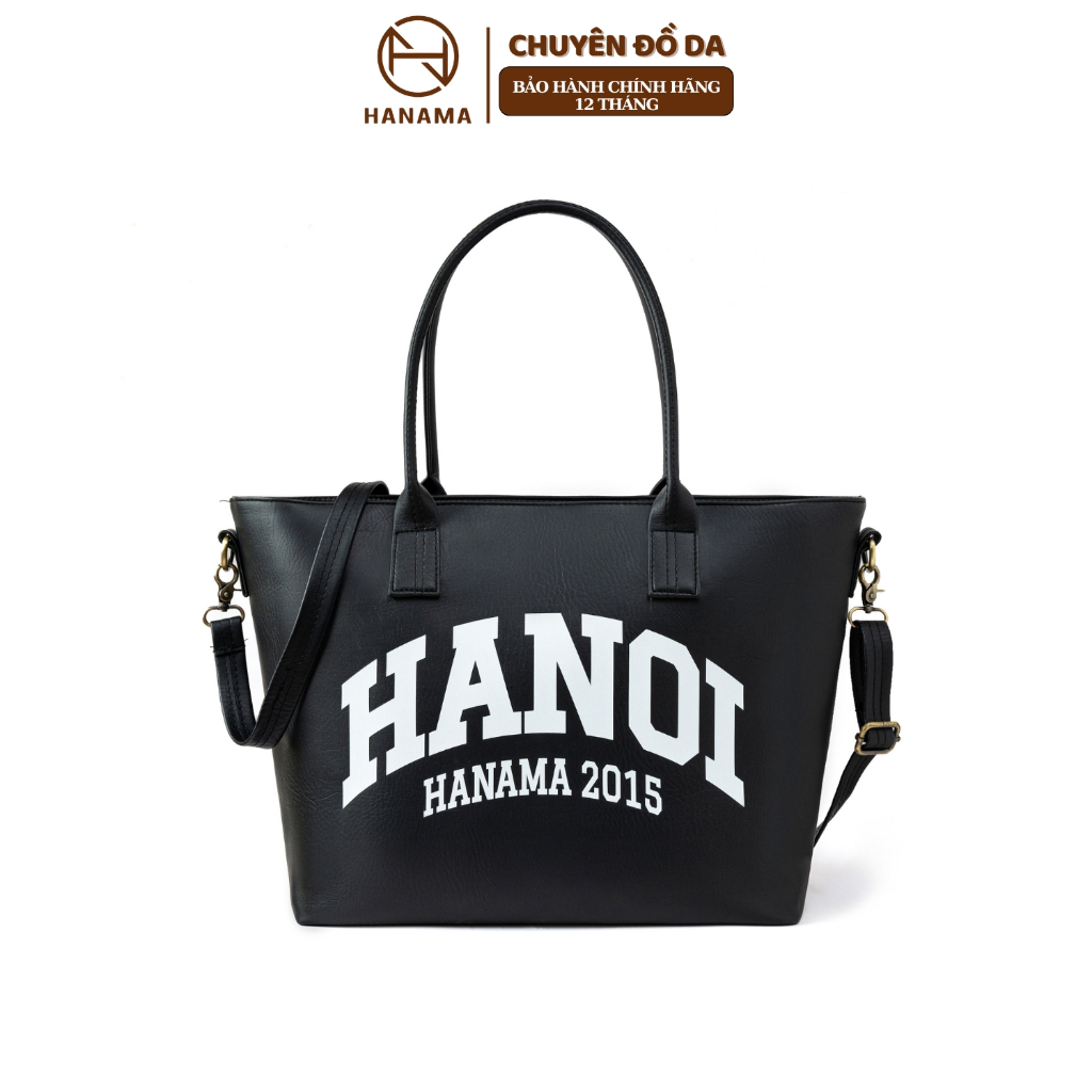 [GIÁ TRI ÂN] _Túi xách Hanama nam nữ thời trang cao cấp HN01 Da Bag Tote Unisex hai màu nâu - đen | BigBuy360 - bigbuy360.vn